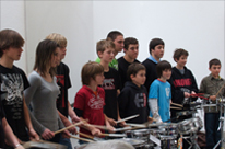 photo de plusieurs élèves percussionnistes